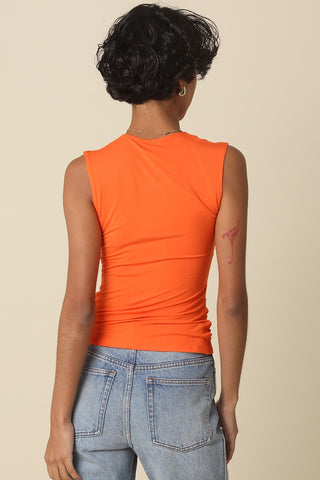 Orange Appeal Asymmetrical Top