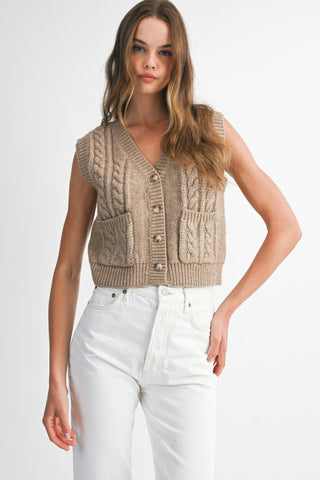 Chic Comfort Cable Knit Sweater Vest