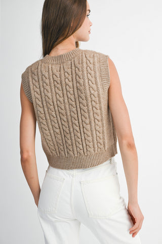 Chic Comfort Cable Knit Sweater Vest