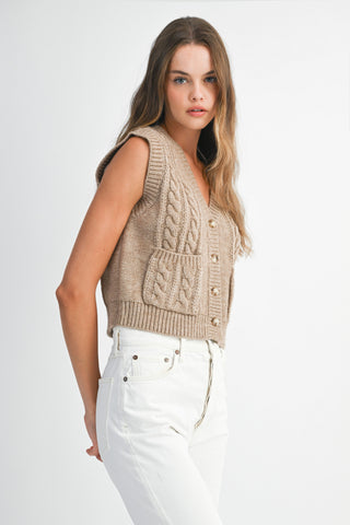 Chic Comfort Cable Knit Sweater Vest