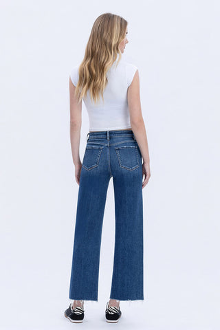 Flying Monkey High Rise Trouser Press Wide Leg Jeans