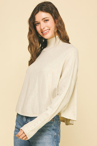 Autumn Air Knit Button Sleeved Sweater