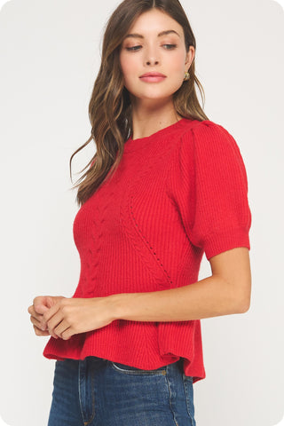 Send Up A Flare Knit Top