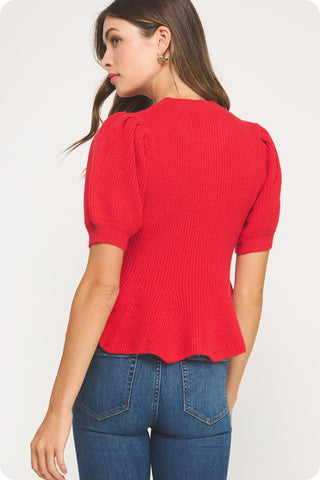 Send Up A Flare Knit Top