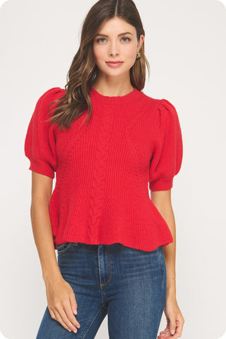Send Up A Flare Knit Top