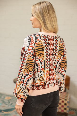 All The Right Hues Printed Sweater