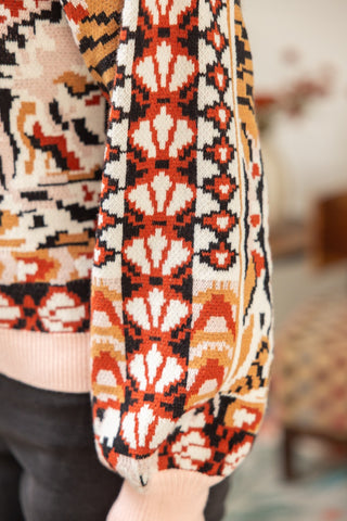 All The Right Hues Printed Sweater