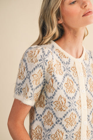 The Button Blossom Beauty Sweater Cardigan