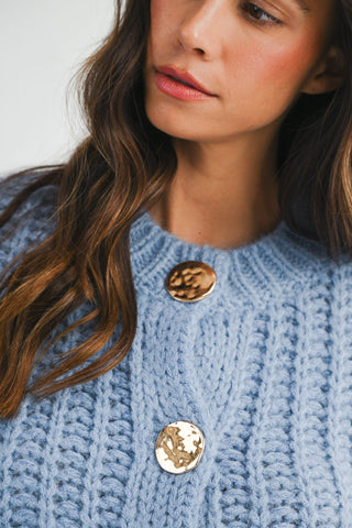 Going For Gold Buttoned Cardigan