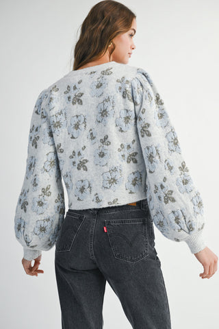 Buttoned Up Blossoms Sweater Cardigan