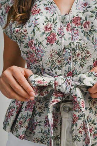 Petal Peplum Floral Top