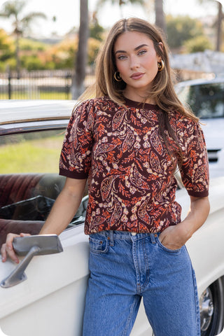Fall On Me Puff Sleeve Sweater