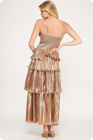 Strike it Rich Layered Midi Dress