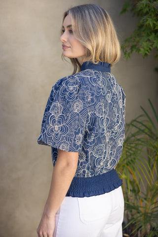 Thread Lightly Floral Embroidered Top