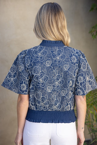 Thread Lightly Floral Embroidered Top