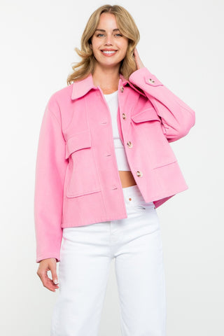 Pink Attack Button Up Jacket