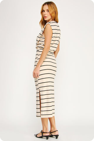 Stripe Expectations Knit Midi Dress