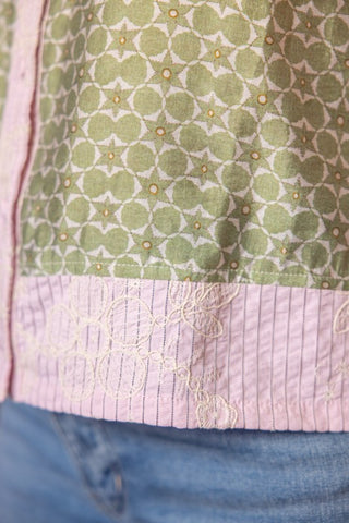 Pink and Planted Embroidered Top