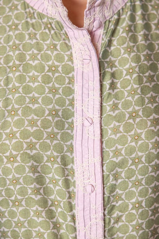 Pink and Planted Embroidered Top