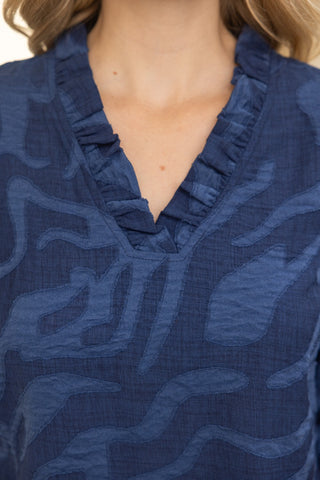 Ruffle And Roar Textured Top