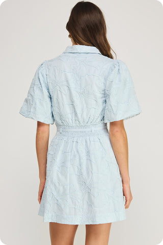 Blue Skies Textured Dress