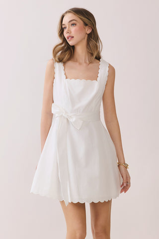 Clean Slate Cutie Scalloped Dress