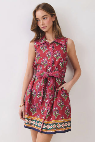 Berry Blooms Mini Dress