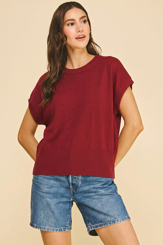 On Cloud Wine Knit Top