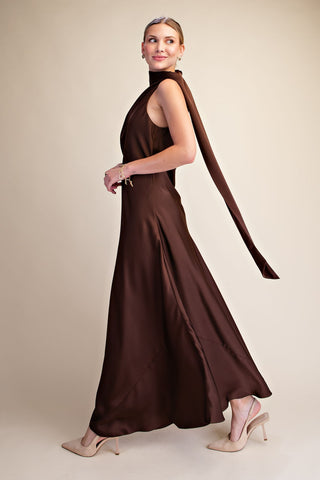 Brown Of Applause Maxi Dress