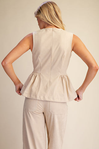 Suede With Love Peplum Top