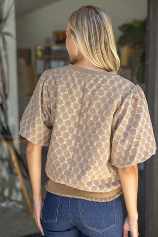 Dot To The Top Puff Sleeve Top