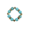 Marble Ball and Metal Nugget Bracelet