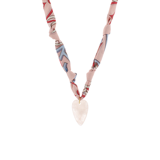 Heart Pendant Scarf Necklace