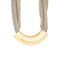 Curved Metal Tube and Mesh Necklace