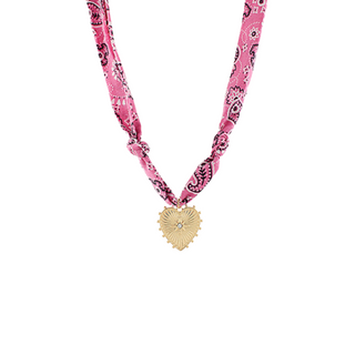 Scarf Heart Pendant Necklace