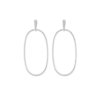 Oval Outline Dangle Earrings