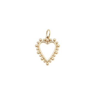 Studded Open Heart Charm