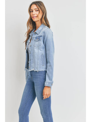 Just Black Vintage Distressed Denim Jacket