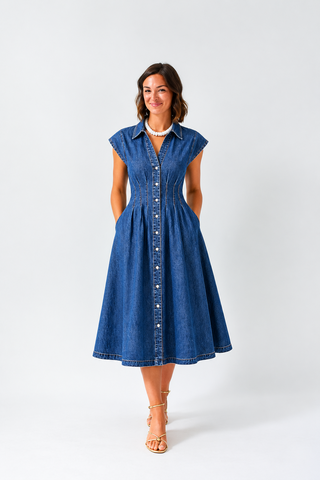 Jean-uinely Cool Midi Dress