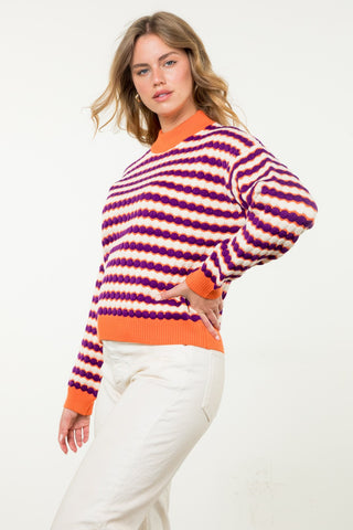 Victory Vibes Striped Sweater