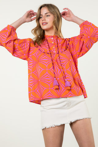 A Bouquet Of Fun Flower Print Top
