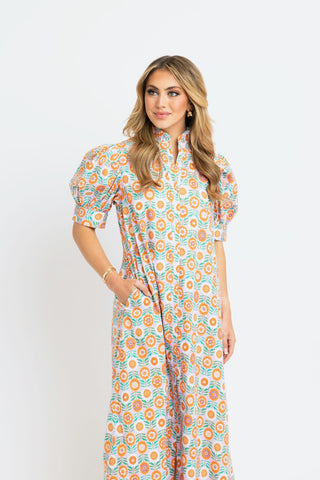 Karlie Floral Button Shirt Maxi Dress