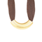 Curved Metal Tube and Mesh Necklace