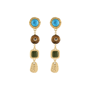 Linear Stone Earrings