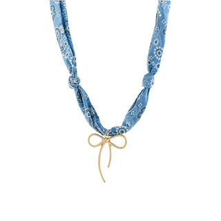 Scarf Bow Pendant Necklace