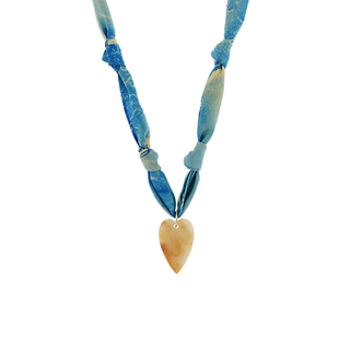 Heart Pendant Scarf Necklace