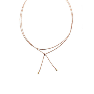 Metallic Lariat Cord Necklace