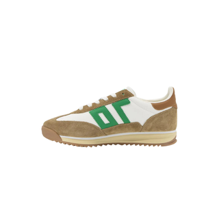 Back 70 Jogger M in White Camel Green Sneakers