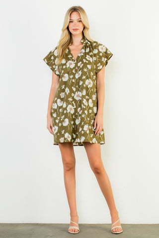 Olive My Love Floral Print Dress