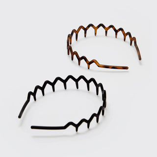 Plastic Zig Zag Headband - 2 pack